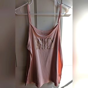 Rae Dunn "Wifey" Tank, Gold Print, Intimates Sleep Wear, Soft, Wedding, Bridal